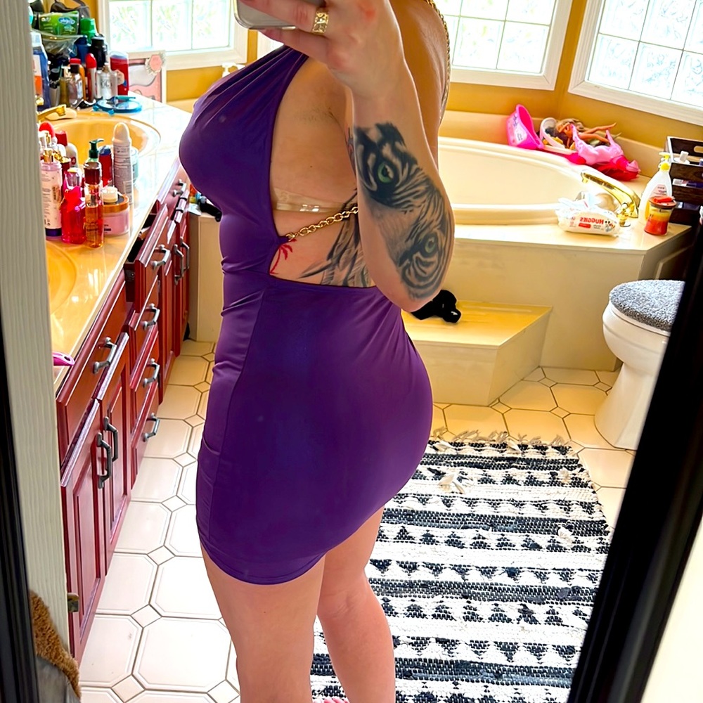 Purple Mini Dress - Size M - Picture 4 of 4
